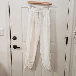 Free People Size XS White High-Waisted Pants